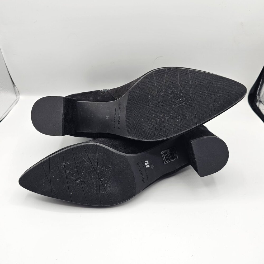 NWOB - Aquatalia Kaylani Black Suede Pointed Toe Ankle Booties – Size 11 - Picture 6 of 9